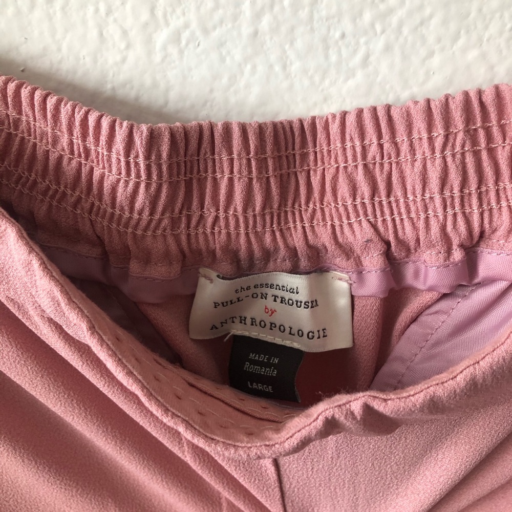 Pink pull on trousers